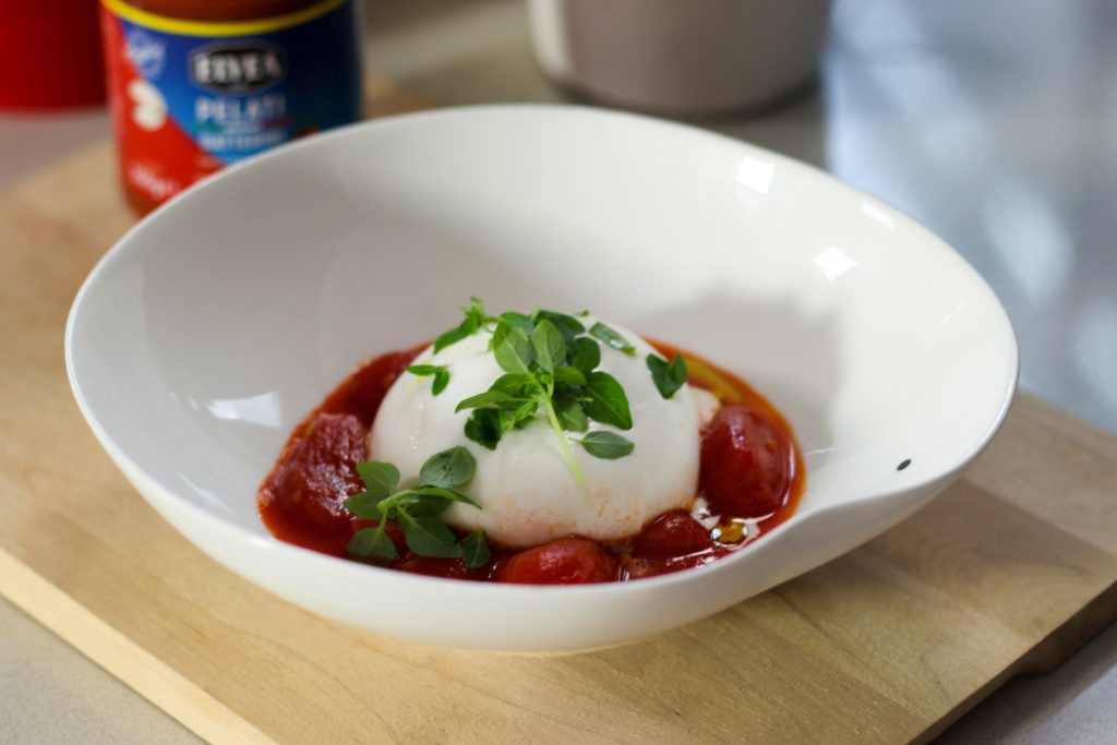 Burrata met tomaat